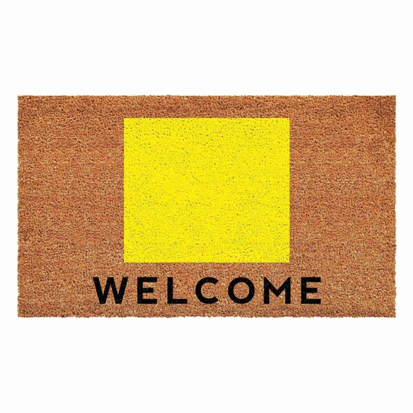 Calloway Mills Personalized Door Mat, Black, Yellow, Natural, 24 in W x 48 in L 108122448Q - main